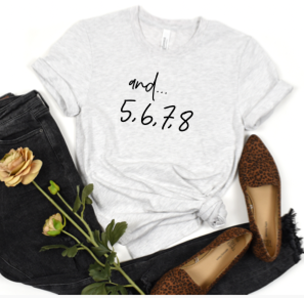 and... 5,6,7,8- dance tshirt unisex sizing - Image 2